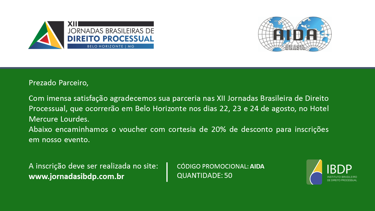 Leia mais sobre o artigo AIDA e Instituto Brasileiro de Direito Processual firmam parceria